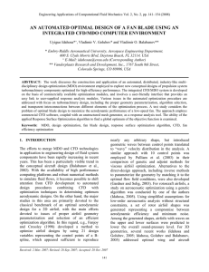 an automated optimal design of a fan blade using an integrated cfd