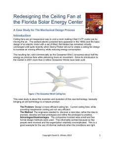 Redesigning the Ceiling Fan at the Florida Solar
