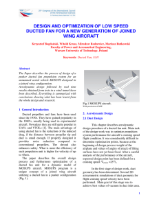 design and optimization of low speed ducted fan for a new