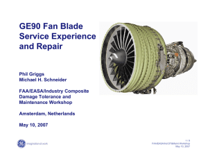 GE90 Fan Blade Service Experience and Repair