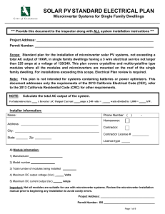 solar pv standard electrical plan