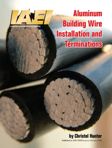 Aluminum Building Wire Installation and Terminations