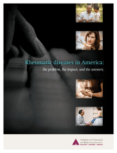 Rheumatic Diseases in America : the problem, the impact and