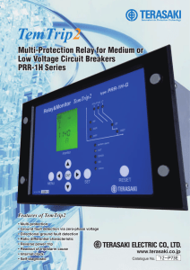 Multi-Protection Relay for Medium or Low Voltage Circuit Breakers