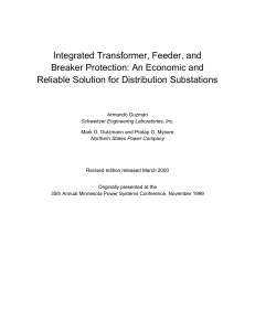 integrated transformer, feeder, and breaker protection: an