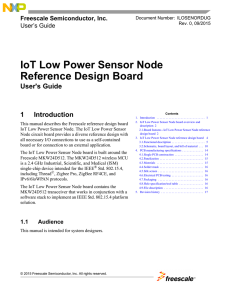 IoT Low Power Sensor Node Reference Design Board