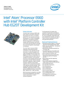 Intel® Atom™ Processor E660 Development Kit Product Brief