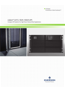 Liebert® GXT3, 5kVA-10kVA UPS