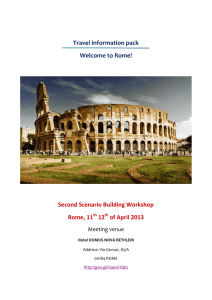 Travel information pack Welcome to Rome! - EU