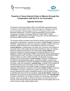 Towards a Future Internet Vision in Mexico through the