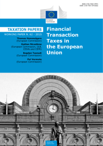 Financial Transaction Taxes in the European Union