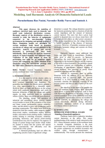 Modeling And Harmonic Analysis Of Domestic/Industrial