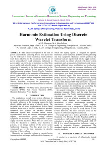 Harmonic Estimation Using Discrete Wavelet Transform