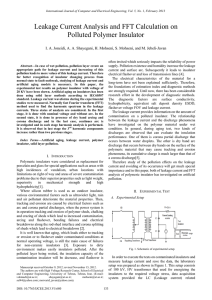 Leakage Current Analysis and FFT Calculation on Polluted