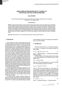 cross-correlation-based method vs. classical fft for