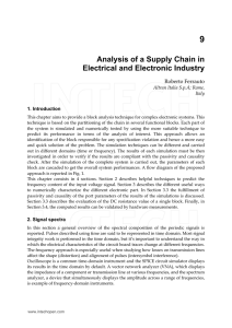 Analysis of a Supply Chain in Electrical and Electronic