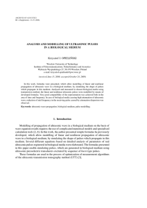 Print the abstract - Archives of Acoustics
