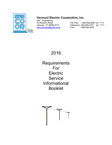 2016 Construction Book - Vermont Electric Coop