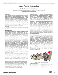 Laser Pointer Interaction - Dan R. Olsen Jr.