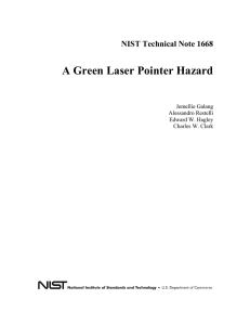 A Green Laser Pointer Hazard