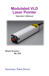 Modulated VLD Laser Pointer