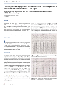 Low Voltage Electric Injury induced Atrial Fibrillation as a Presenting