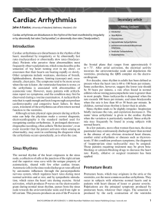 Cardiac arrhythmias