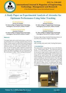 A Study Paper on Experimental Analysis of Aircooler for