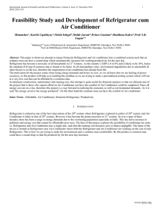 Feasibility Study and Development of Refrigerator cum Air Conditioner