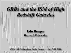 GRBs and the ISM of High Redshift Galaxies