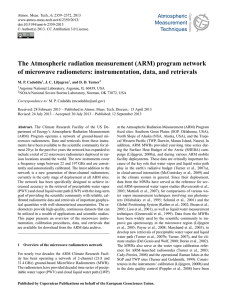 The Atmospheric radiation measurement (ARM) program network of