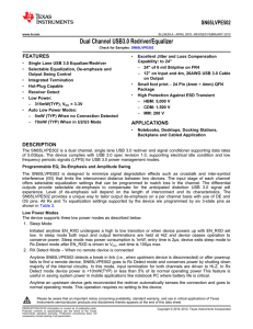 Single Lane USB 3.0 Redriver . (Rev. A)