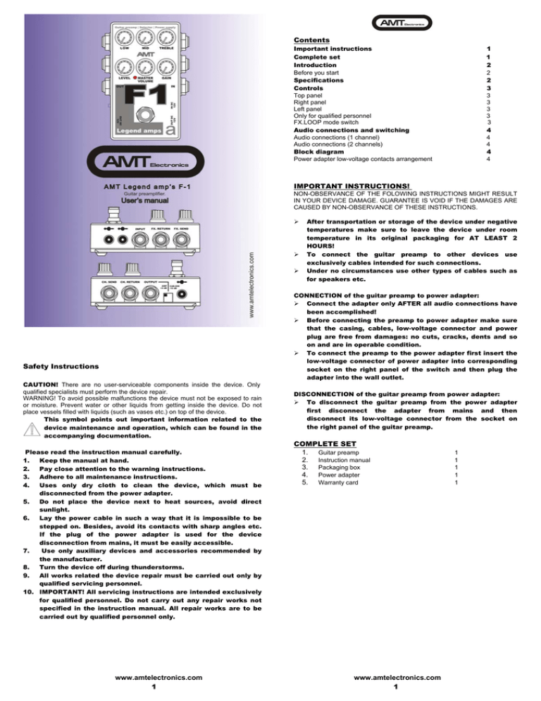 Manual AMT Electronics