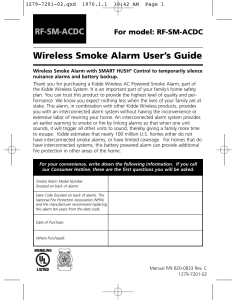 Wireless Smoke Alarm User`s Guide
