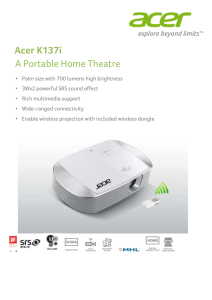 Acer K137i A Portable Home Theatre
