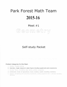 Meet 1 - Category 2 (Geometry) Packet