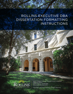 ROLLINS EXECUTIVE DBA DISSERTATION FORMATTING