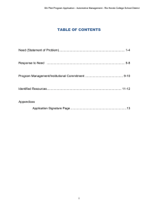 table of contents - California State University