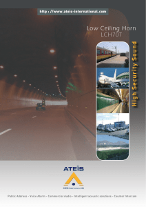 LCH70T Spec Sheet - Penton Audio USA