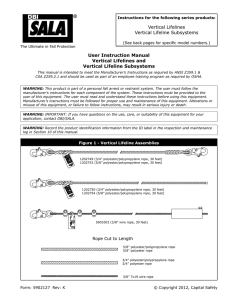 Vertical Lifelines Vertical Lifeline Subsystems