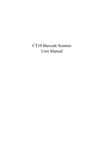 CT10 Barcode Scanner User Manual
