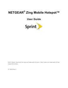 NETGEAR Zing Mobile Hotspot ™ - Sprint
