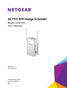 EX6100 WiFi Range Extender User Manual