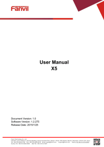 X5 User Manual - Fanvil Technology Co., Ltd.