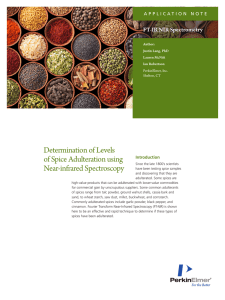 Determination of Levels of Spice Adulteration using Near