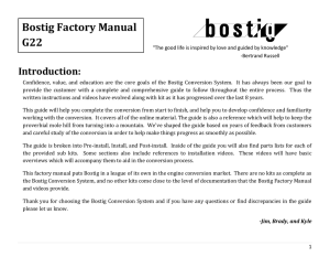 Bostig Factory Manual G22
