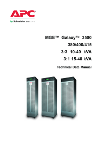 MGE™ Galaxy™ 3500 380/400/415 3:3 10-40 kVA 3:1