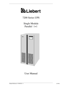 Liebert 7200 Series UPS User Manual