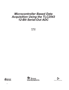 MICROCONTROLLER BASED DATA ACQUISITION USING THE