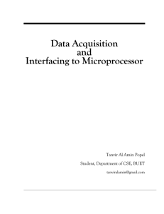 Data Acquisition and Interfacing to Microprocessor